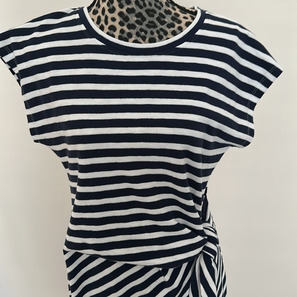 Loft Navy & White Cotton Dress - Picture 2 of 10
